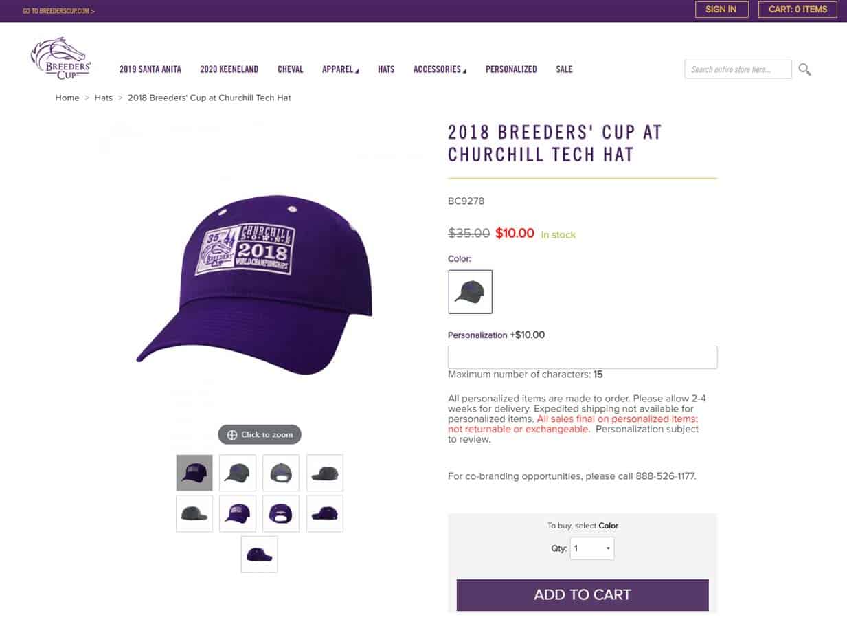 Breeders' Cup Product Page